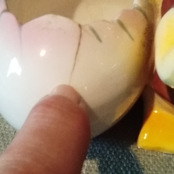 DUCK and EGG PLANTER EASTER VINTAGE DECOR - Picture 5 of 7